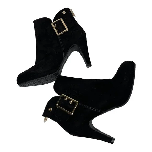 Xti Womens Ankle Boots Black Suede Size 7 - Picture 7 of 10